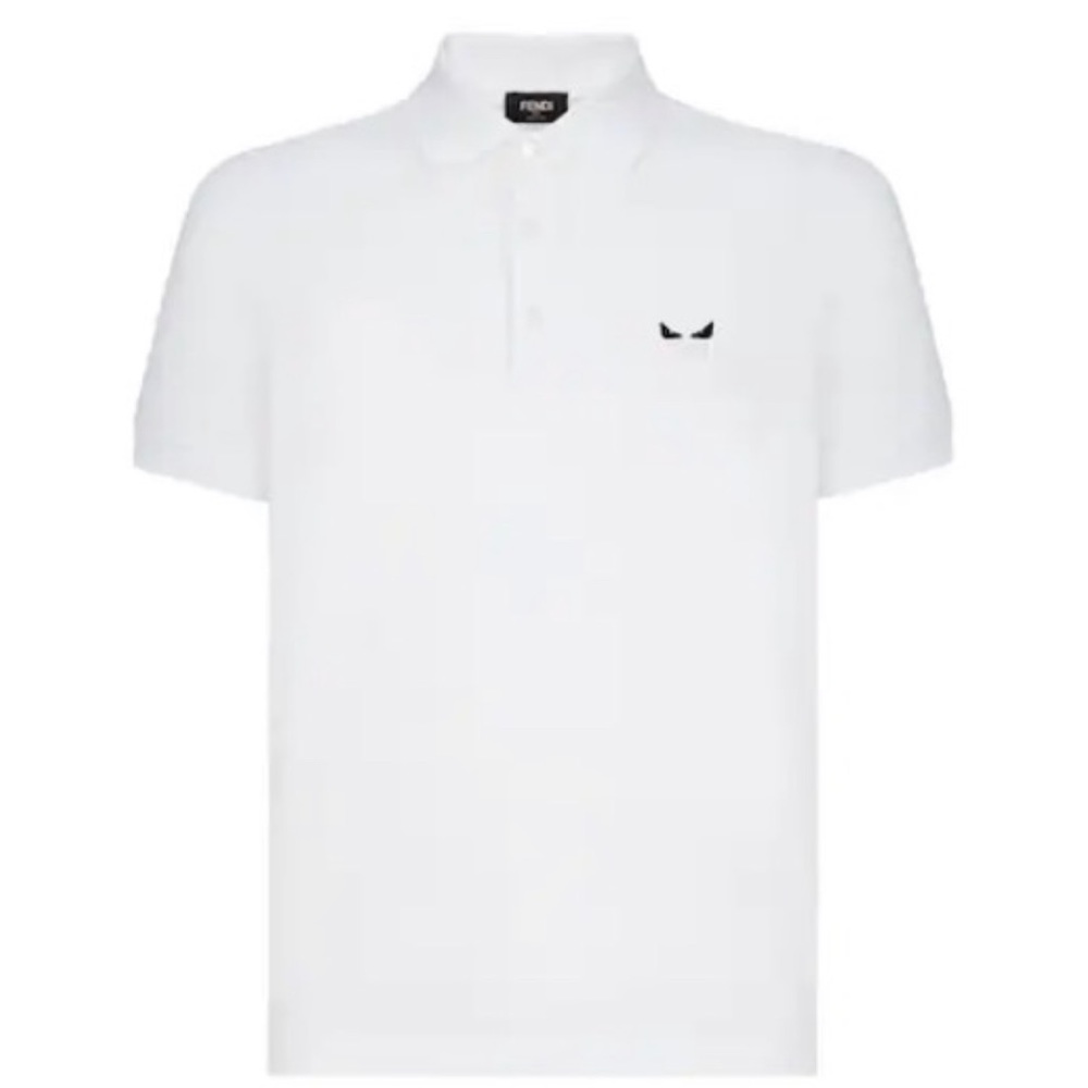 FENDI Monster Eyes Pique Polo